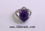 NGR3034 925 sterling silver with 10*14mm oval charoite rings