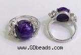 NGR3039 925 sterling silver with 12*14mm oval charoite rings