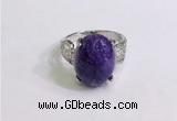 NGR3043 925 sterling silver with 12*16mm oval charoite rings