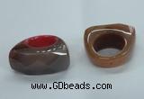 NGR32 16*35*40mm faceted freeform agate gemstone rings