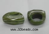 NGR34 16*35*40mm faceted freeform agate gemstone rings