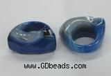 NGR35 16*35*40mm faceted freeform agate gemstone rings