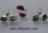 NGR355 13*18mm - 15*20mm freeform druzy agate rings wholesale