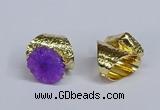 NGR384 18*25mm - 22*28mm freeform druzy agate gemstone rings