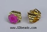 NGR385 18*25mm - 22*28mm freeform druzy agate gemstone rings