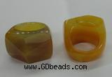 NGR39 20*30*35mm faceted freeform agate gemstone rings