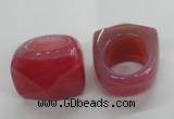 NGR40 20*30*35mm faceted freeform agate gemstone rings