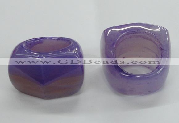 NGR41 20*30*35mm faceted freeform agate gemstone rings