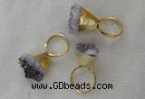 NGR83 20*22mm - 25*25mm nuggets amethyst gemstone rings