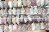 NUGG82 15 inches 13mm - 15mm faceted nuggets rose quartz gemstone beads