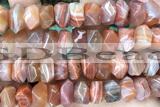 NUGG85 15 inches 12mm - 14mm faceted nuggets agate gemstone beads