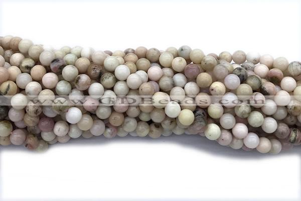 OPAL06 15 inches 8mm round pink opal gemstone beads