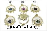 PEND25 25mm copper evil eye pendant gold plated