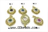 PEND27 22*25mm copper evil eye pendant gold plated