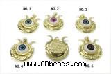 PEND28 22*25mm copper evil eye pendant gold plated