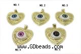 PEND30 25mm copper evil eye pendant gold plated