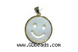 Pend91 23mm copper circle pendant pave zirconia gold plated