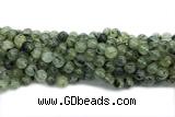 QUAR07 15 inches 8mm round green rutilated quartz gemstone beads