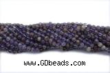 QUAR28 15 inches 6mm round purple phantom quartz gemstone beads