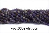 QUAR29 15 inches 8mm round purple phantom quartz gemstone beads