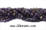 QUAR30 15 inches 10mm round purple phantom quartz gemstone beads