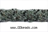 QUAR35 15 inches 6mm round green phantom quartz gemstone beads