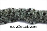 QUAR36 15 inches 8mm round green phantom quartz gemstone beads