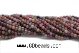 RHOD01 15 inches 6mm round fowlerite gemstone beads