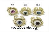 RING05 18*25mm copper evil eye rings gold plated