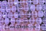 ROND150 14 inches 8*12mm faceted rondelle white crystal beads