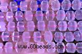 ROND151 14 inches 8*12mm faceted rondelle rose quartz beads