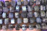 ROND155 14 inches 8*12mm faceted rondelle labradorite beads