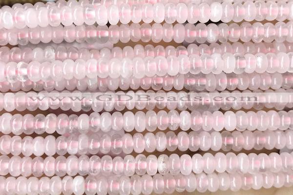 ROND167 15 inches 2*4mm rondelle rose quartz gemstone beads