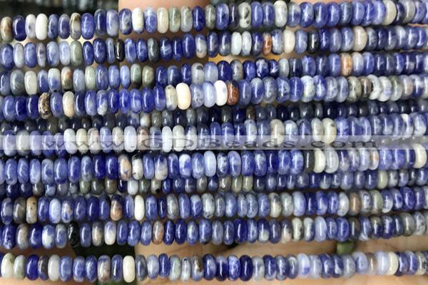 ROND197 15 inches 2*4mm rondelle blue spot stone gemstone beads