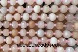 ROND211 15 inches 6*8mm faceted rondelle pink aventurine jade beads