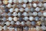 ROND218 15 inches 6*8mm faceted rondelle botswana agate beads