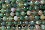 ROND223 15 inches 6*8mm faceted rondelle Indian agate gemstone beads