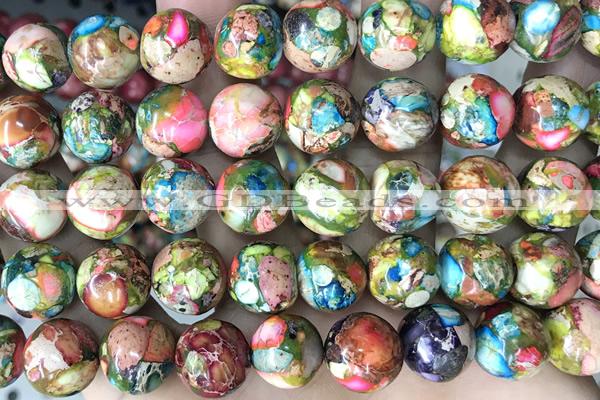 SEAS135 15 inches 12mm round dyed imperial jasper beads