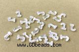 Shel24 7*10mm Natural White Shell Alphabet Letter Pendant