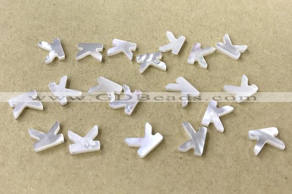 Shel25 8*10mm Natural White Shell Alphabet Letter Pendant