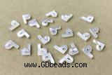 Shel30 7*10mm Natural White Shell Alphabet Letter Pendant