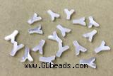 Shel39 8*10mm Natural White Shell Alphabet Letter Pendant