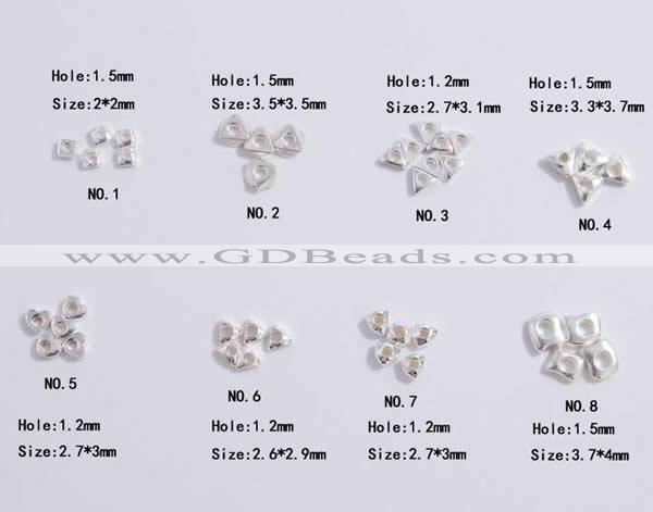 Silv114 2*2mm – 3.7*4mm 925 Sterling Silver