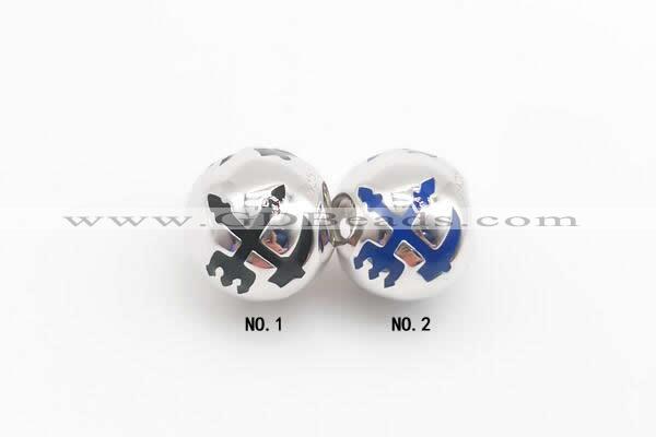 Silv172 10.6*11.8mm 925 Sterling Silver Beads Enamel Plated