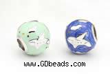 Silv177 11*12mm 925 Sterling Silver Beads Enamel Plated