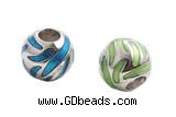 Silv181 10.6*11.8mm 925 Sterling Silver Beads Enamel Plated