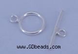 SSC01 5pcs 8mm donut 925 sterling silver toggle clasps