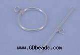 SSC02 5pcs 16mm donut 925 sterling silver toggle clasps