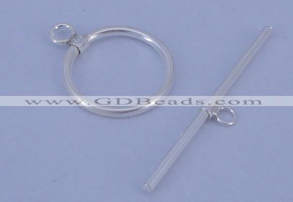 SSC02 5pcs 16mm donut 925 sterling silver toggle clasps