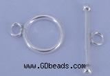 SSC03 5pcs 10mm donut 925 sterling silver toggle clasps